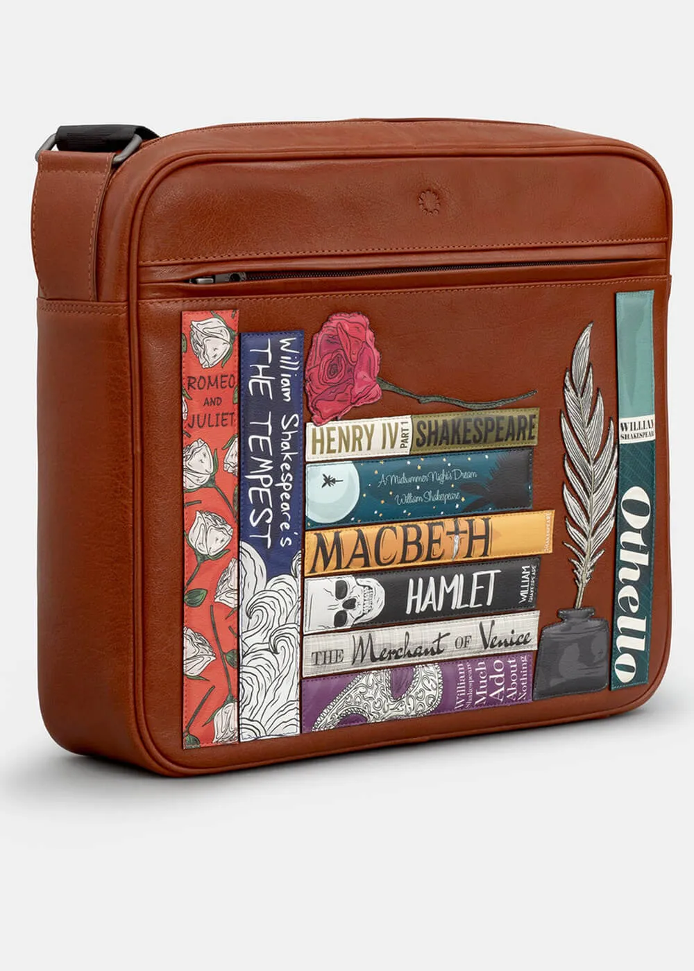 Succubus Bags Books Shakespeare Bookworm Messenger Bag Brown