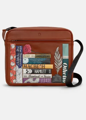 Succubus Bags Books Shakespeare Bookworm Messenger Bag Brown