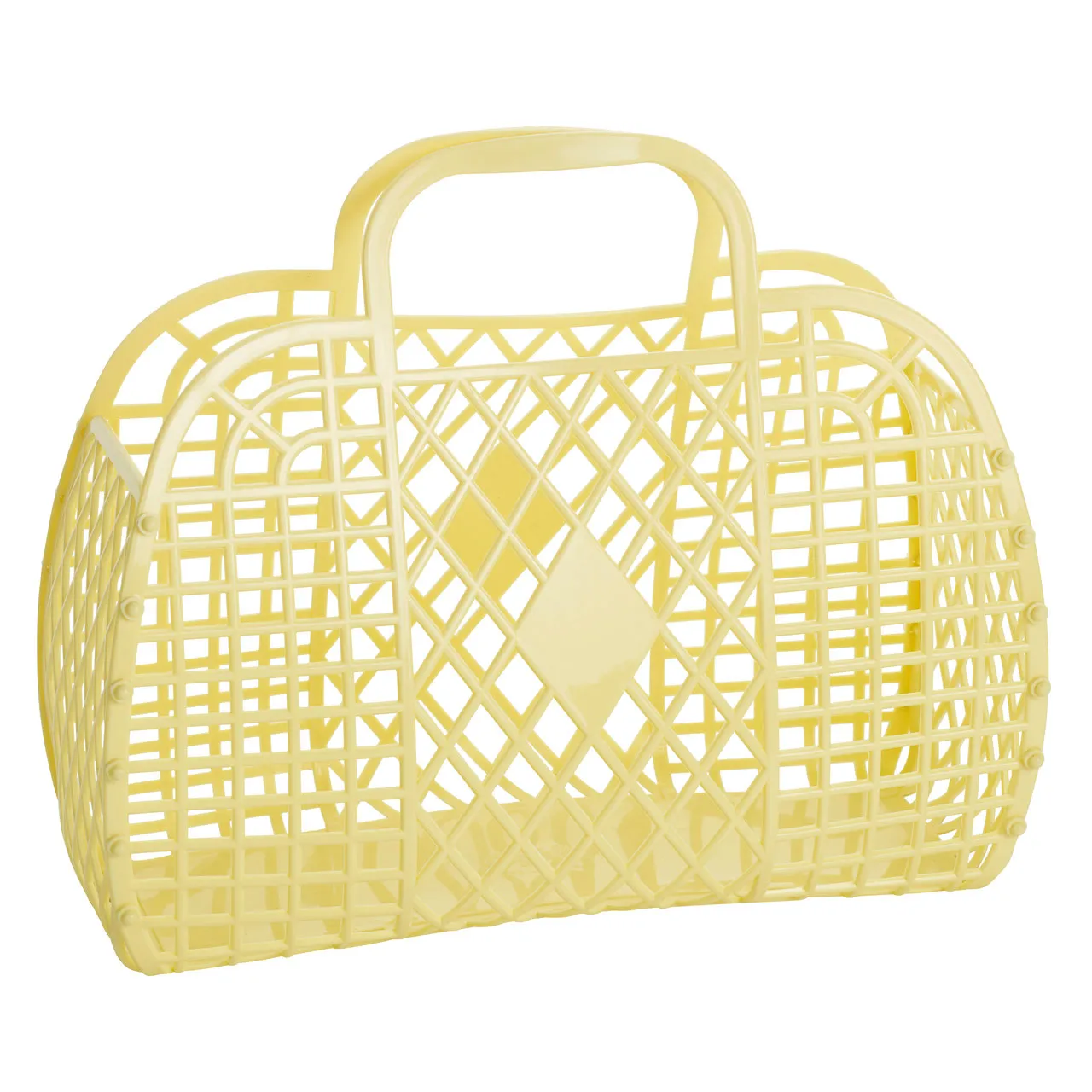 Sun Jellies Large Retro Basket - Yellow