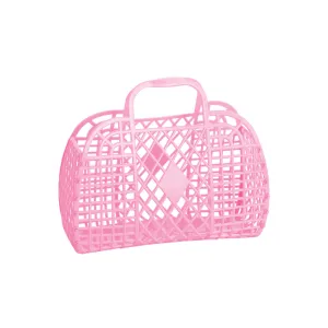 Sun Jellies Small Retro Basket - Bubblegum Pink