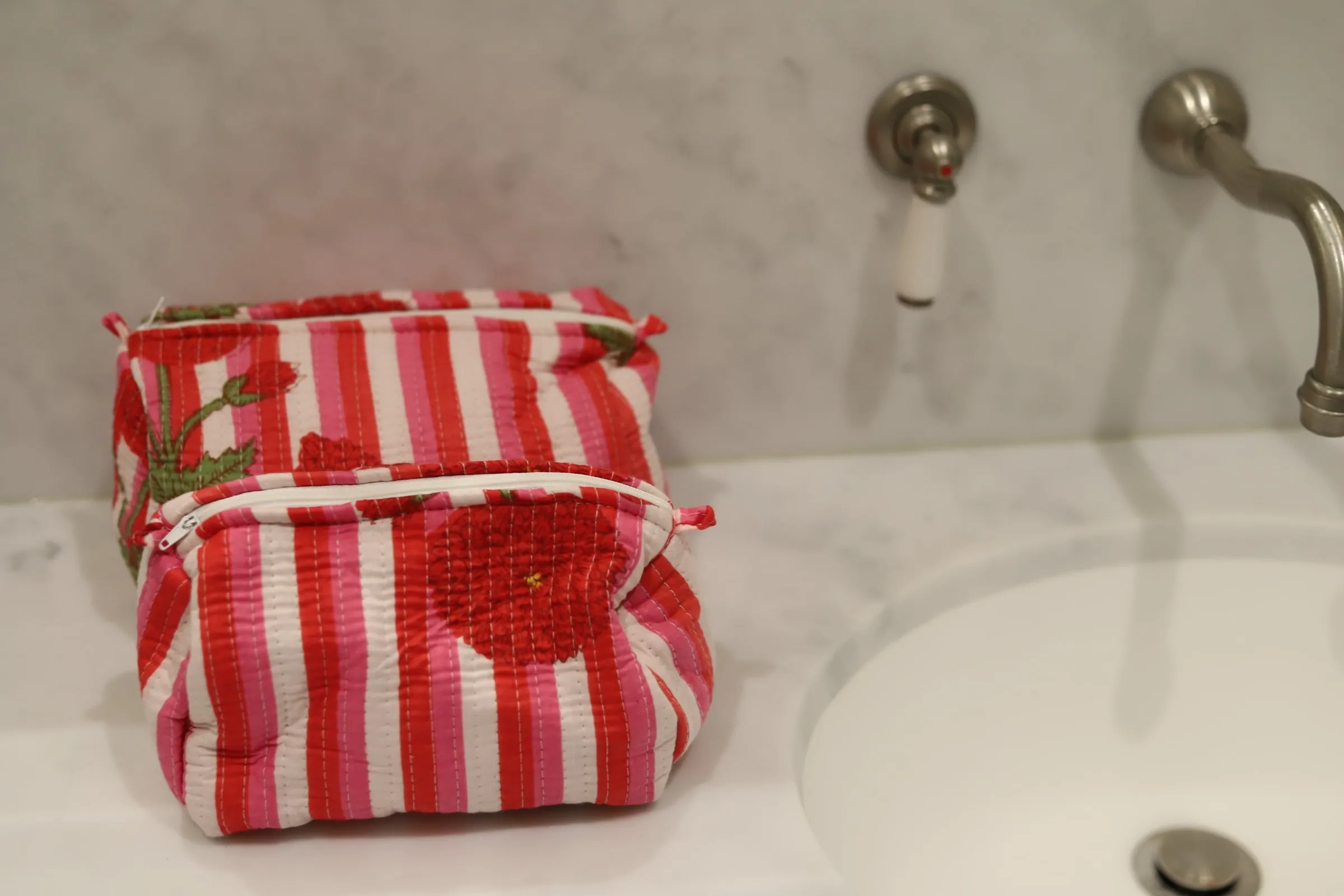Sunny Stripe Toiletry Bags