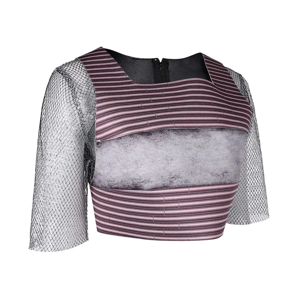 SW:The Acolyte Mae Aniseya Printed Patchwork Breastplate Cosplay Costume Outfits