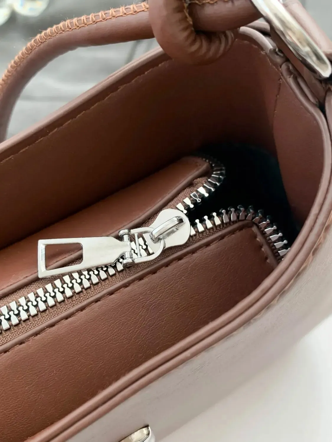 'Talia' Bowknot Leather Shoulder Bag