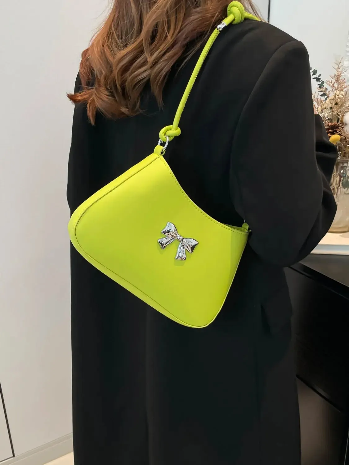 'Talia' Bowknot Leather Shoulder Bag