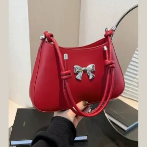 'Talia' Bowknot Leather Shoulder Bag