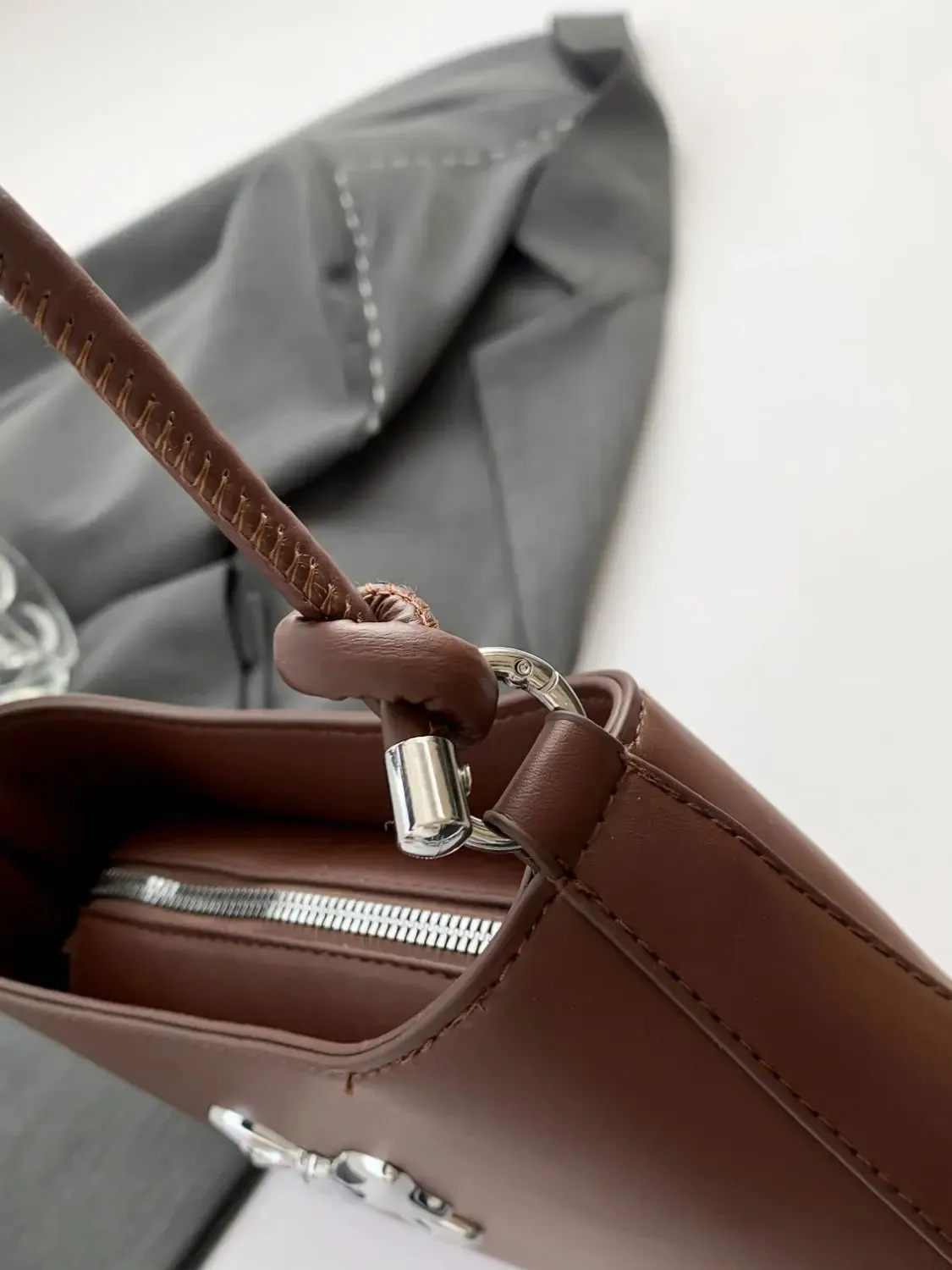 'Talia' Bowknot Leather Shoulder Bag