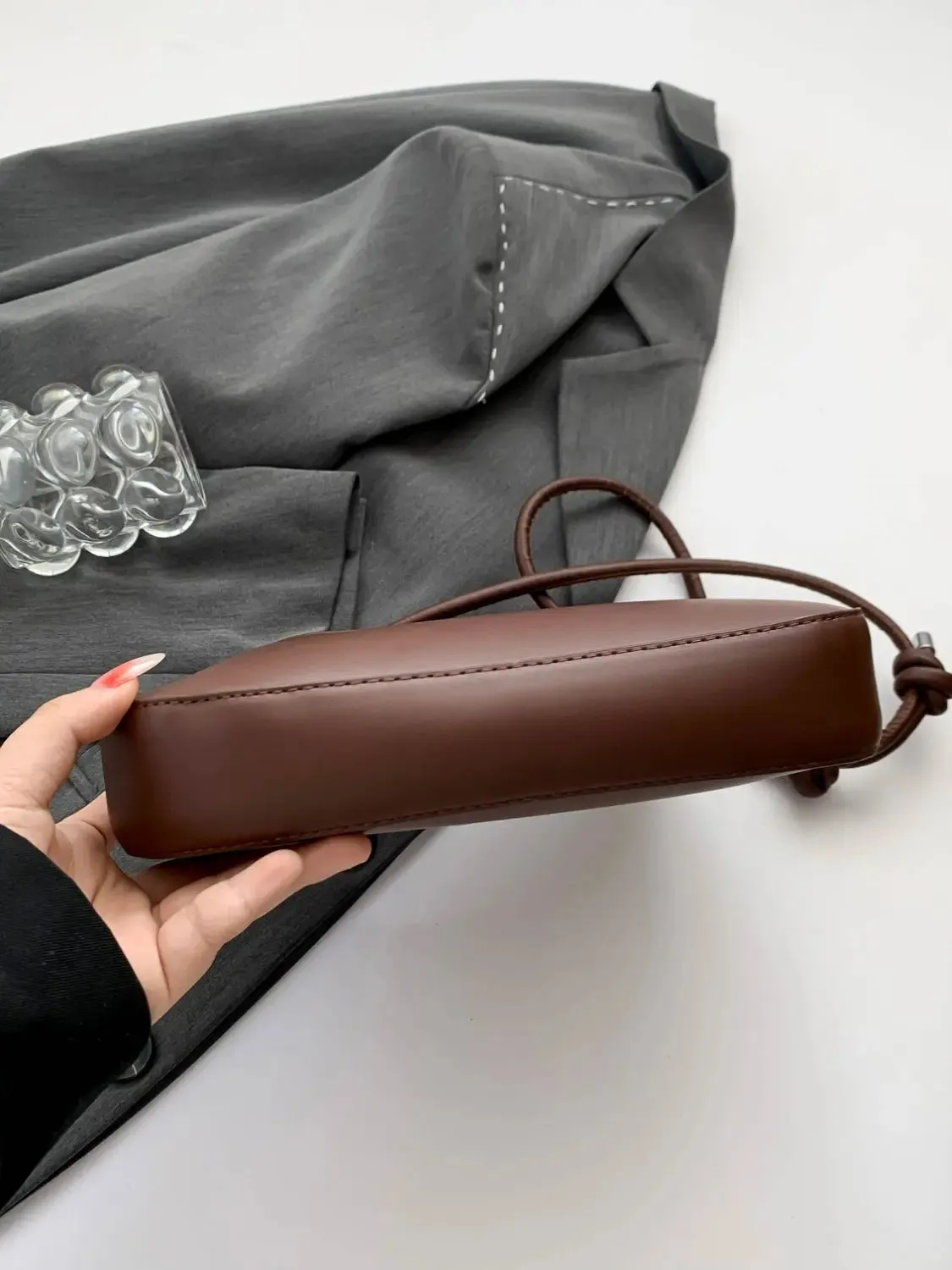 'Talia' Bowknot Leather Shoulder Bag