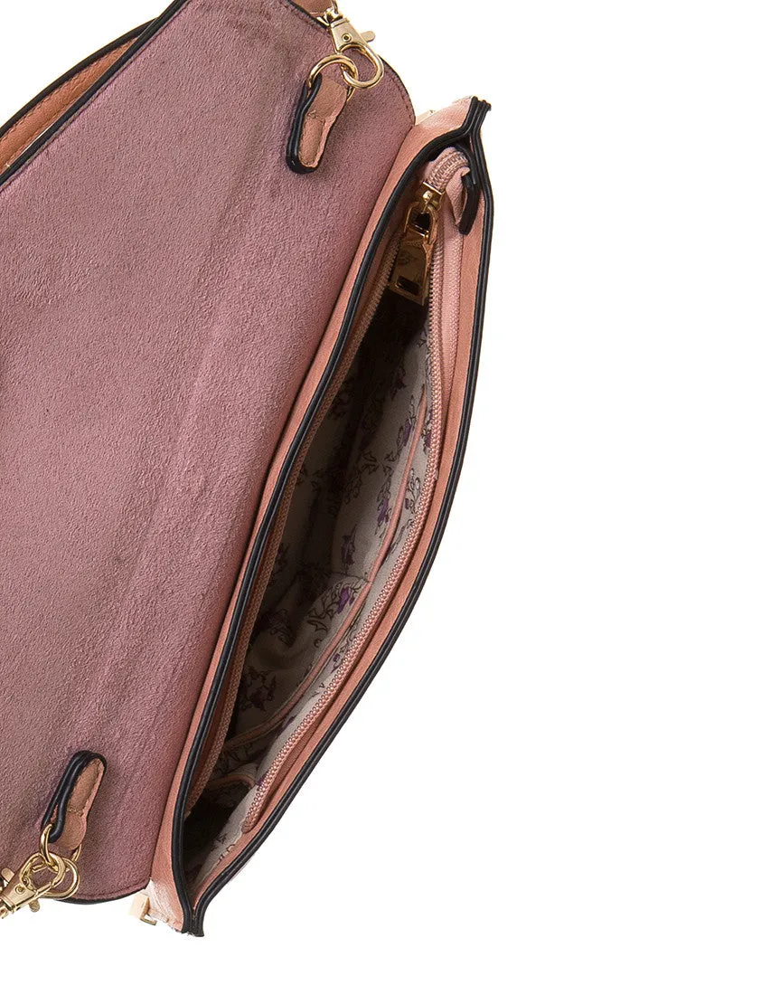 The Ana Laser Cut Messenger - Nude