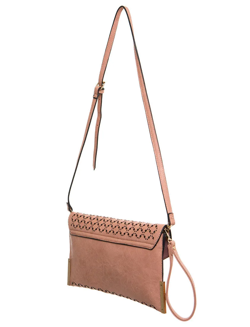 The Ana Laser Cut Messenger - Nude