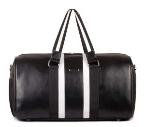 The Clownfish Ace Faux Leather 30 litre Black Travel Duffel Bag