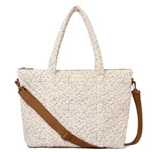the QUILTED BON VOYAGE DUFFLE Brown Floral
