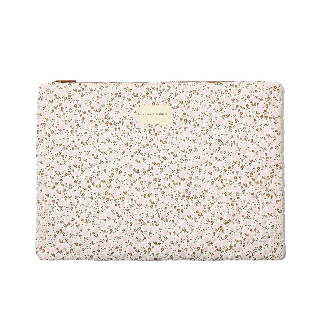 the QUILTED BON VOYAGE DUFFLE Brown Floral