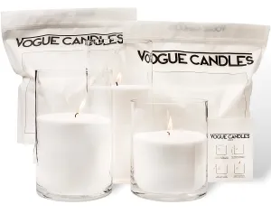 The Trio: 6", 8" & 10" Vases with 10lbs of Granules (2x5lb bags) and 100 Wicks