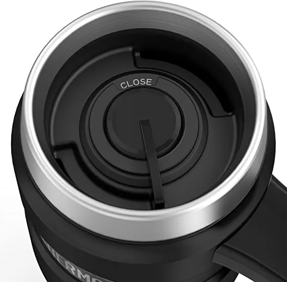 THERMOS Stainless King 16 Ounce Travel Mug with Handle, Matte Black - Retails $52 