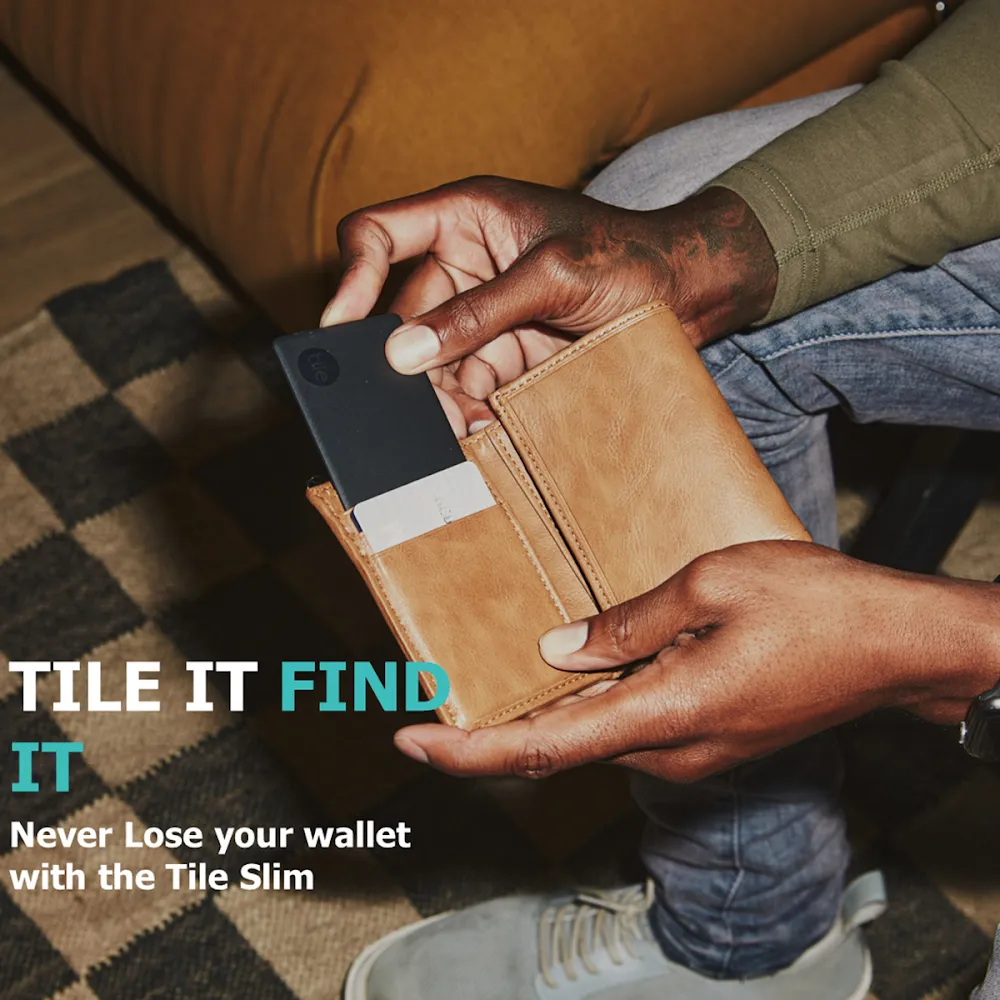Tile Slim Bluetooth Tracker For Wallet - Black, 1 Pack (2022)