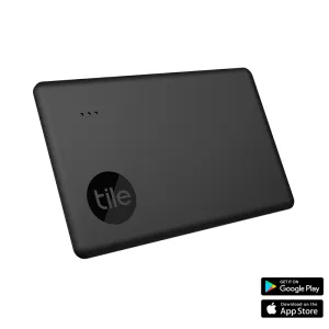 Tile Slim Bluetooth Tracker For Wallet - Black, 1 Pack (2022)