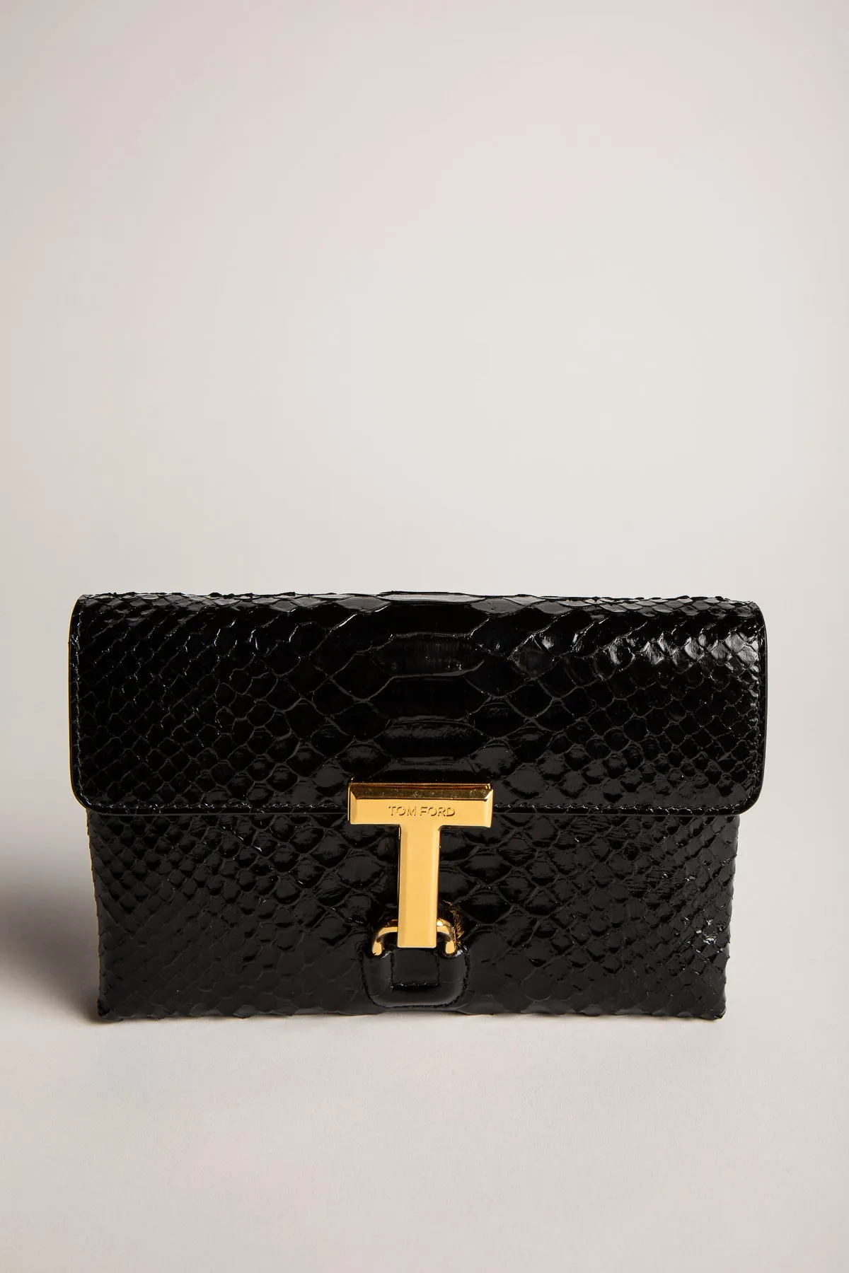 TOM FORD | GLOSSY STAMPED PYTHON LEATHER MONARCH MINI BAG