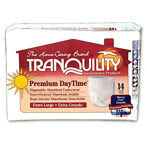 Tranquility Premium DayTime Pull-On Diapers Size Extra Large (XL) Case/56 (4 bags of 14)