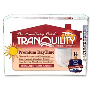Tranquility Premium DayTime Pull-On Diapers Size Extra Large (XL) Case/56 (4 bags of 14)