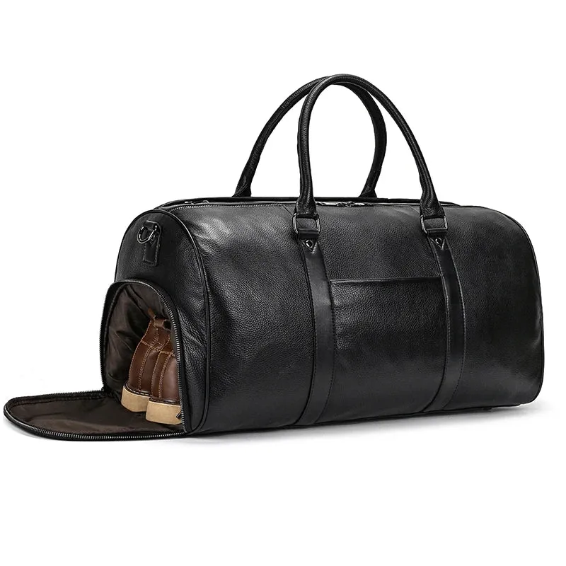 Travel Bag Cow Leather Carry On Luggage Bag