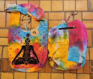 Tye Dye Cotton Chakra Hobo Bag