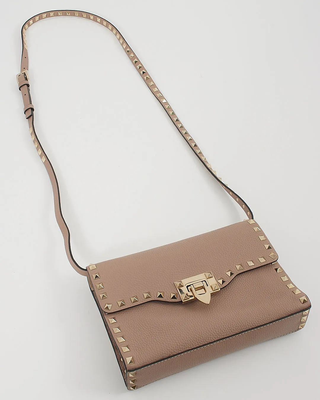 Valentino Blush Pink Leather Small Rockstud Shoulder Bag