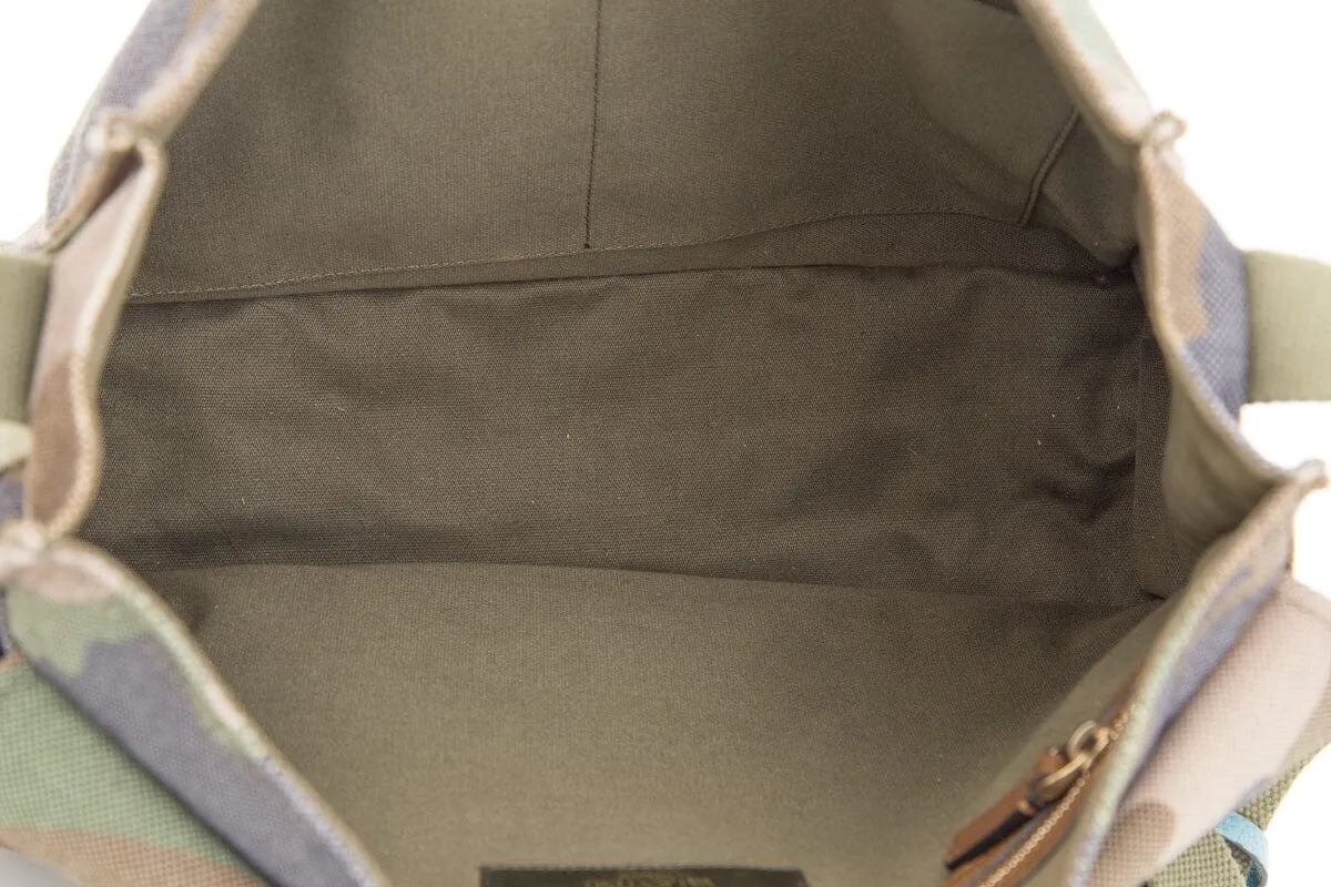 Valentino Camo Canvas Messenger Bag