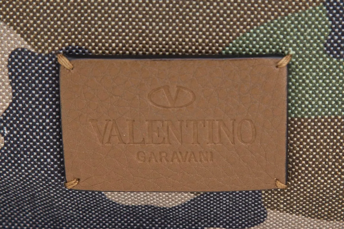 Valentino Camo Canvas Messenger Bag