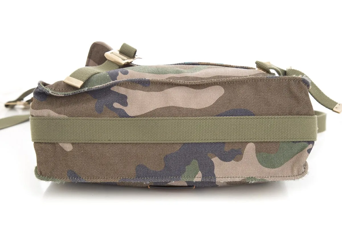 Valentino Camo Canvas Messenger Bag