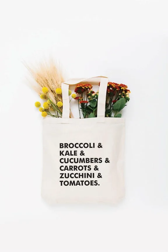 Veggie List Tote Bag