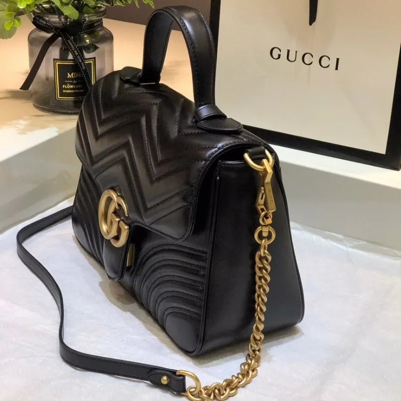 VELORA - Marmont Handle Bag Black
