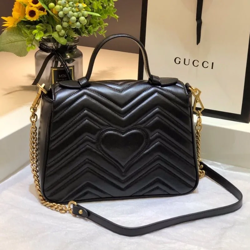 VELORA - Marmont Handle Bag Black