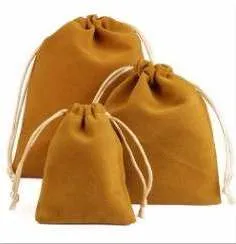 Velvet Drawstring Pouches - Large