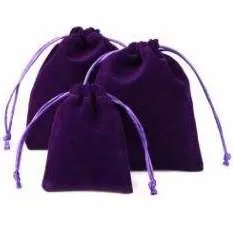 Velvet Drawstring Pouches - Large