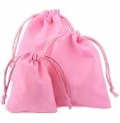 Velvet Drawstring Pouches - Large
