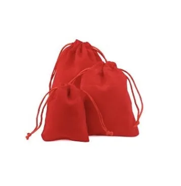 Velvet Drawstring Pouches - Large