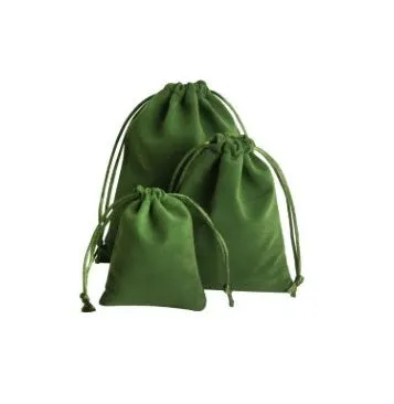 Velvet Drawstring Pouches - Large