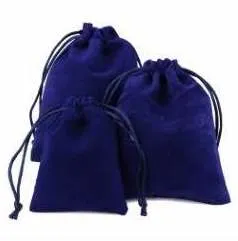 Velvet Drawstring Pouches - Large