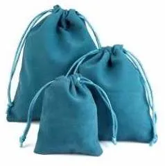 Velvet Drawstring Pouches - Large