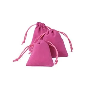 Velvet Drawstring Pouches - Large