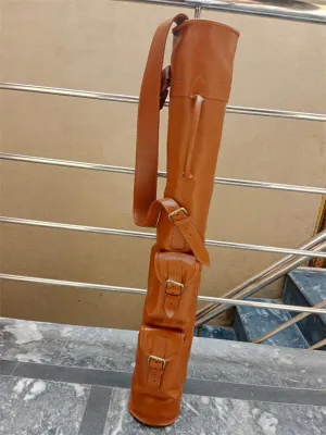 Vintage Leather Sunday Golf Bags--Tan Color