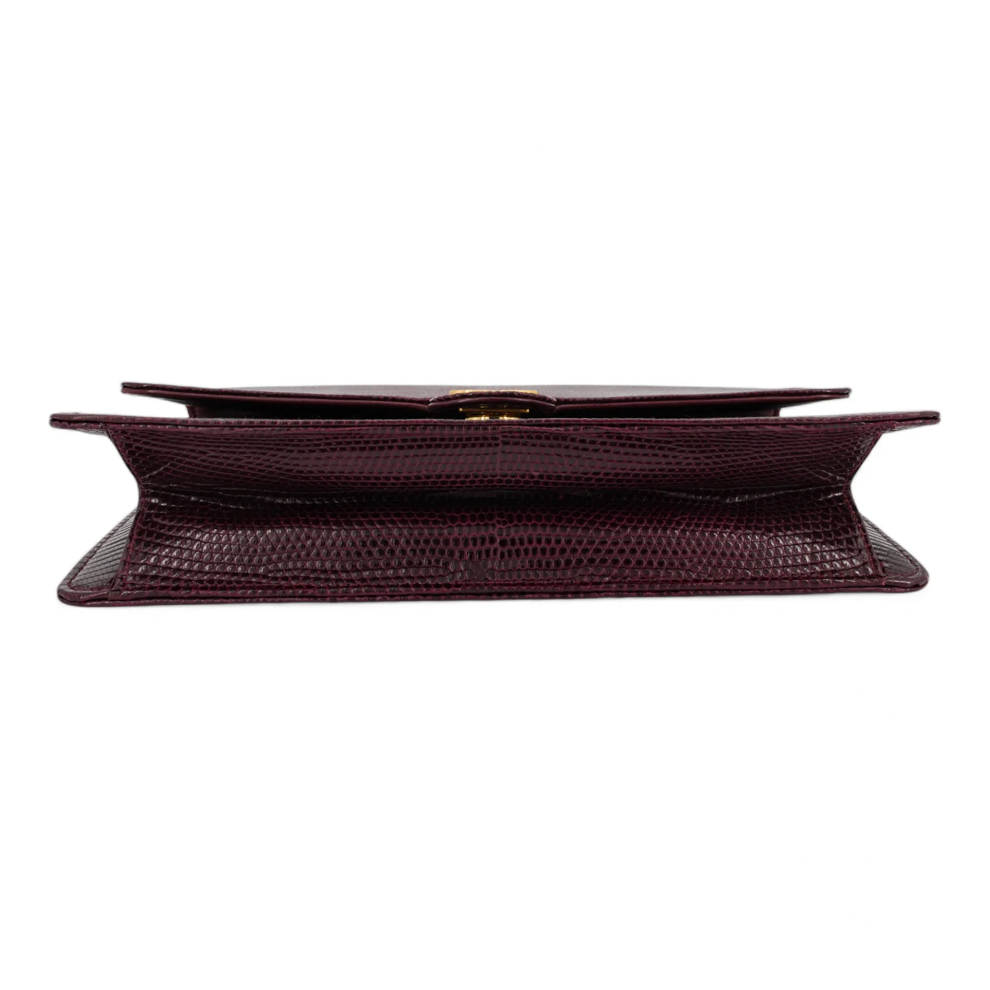 Vintage Purple Lizard Single Flap Bag