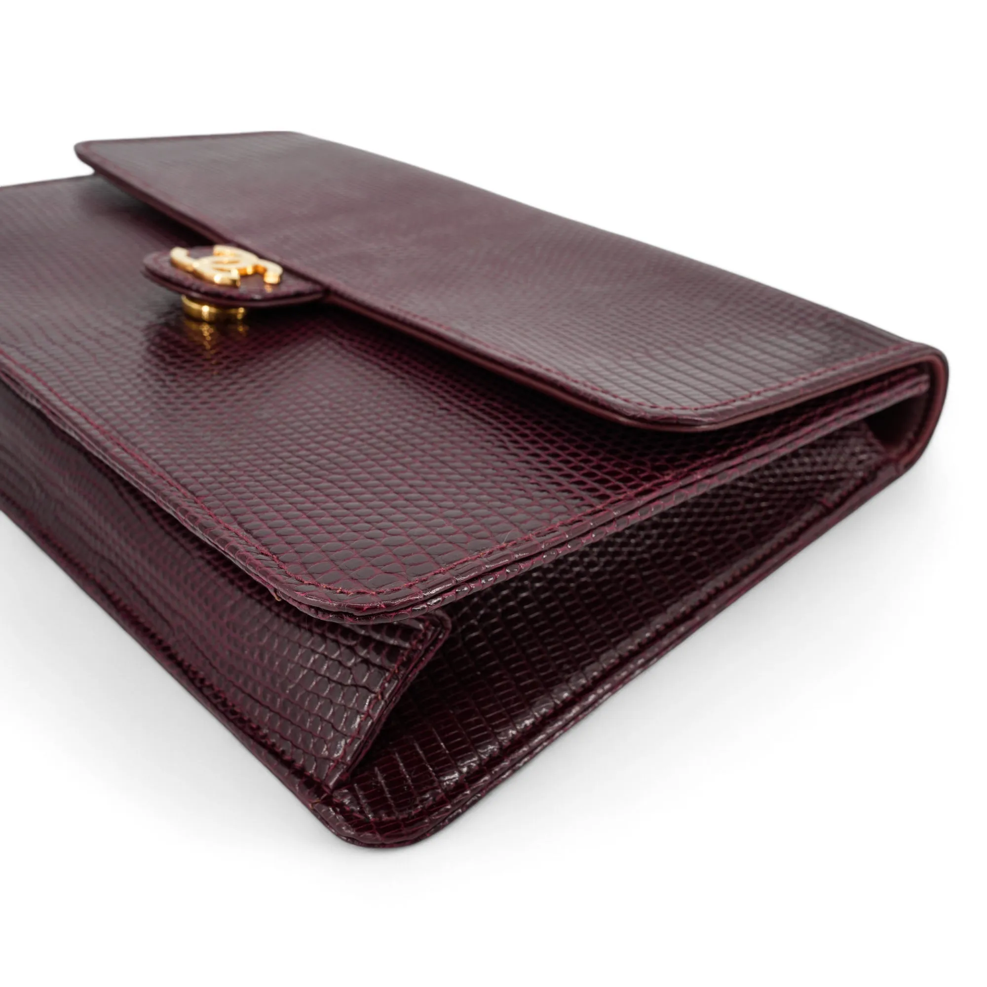 Vintage Purple Lizard Single Flap Bag