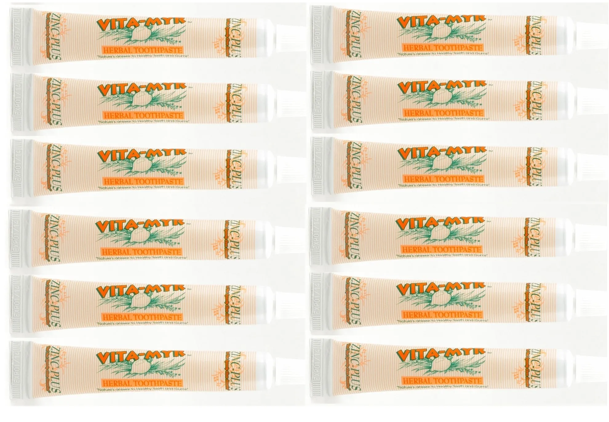 Vita-Myr - 12 Pack Travel Size Original Toothpaste On-The-Go Oral Care Kit