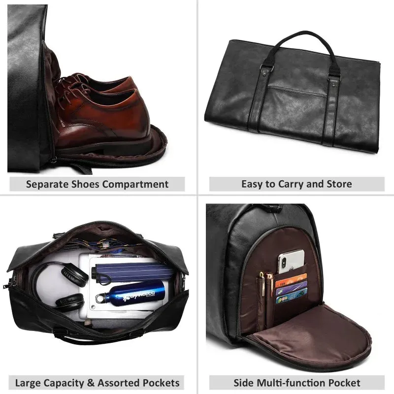 Weekender Garment Duffel – Waterproof Vegan Travel Bag with Shoe Compartment