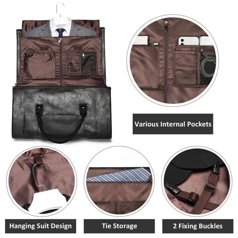Weekender Garment Duffel – Waterproof Vegan Travel Bag with Shoe Compartment