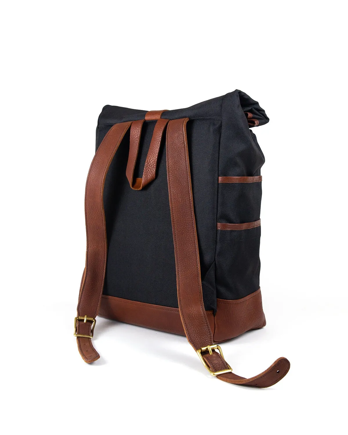 Weekender in Black with Brown Leather