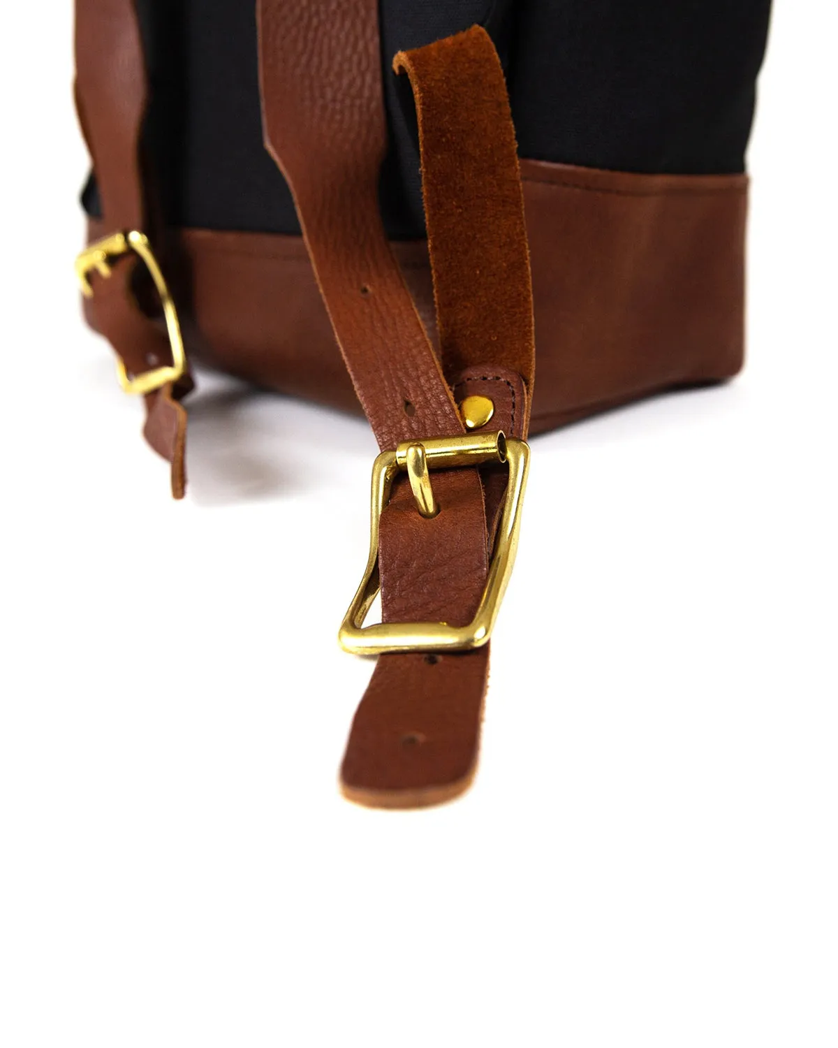 Weekender in Black with Brown Leather