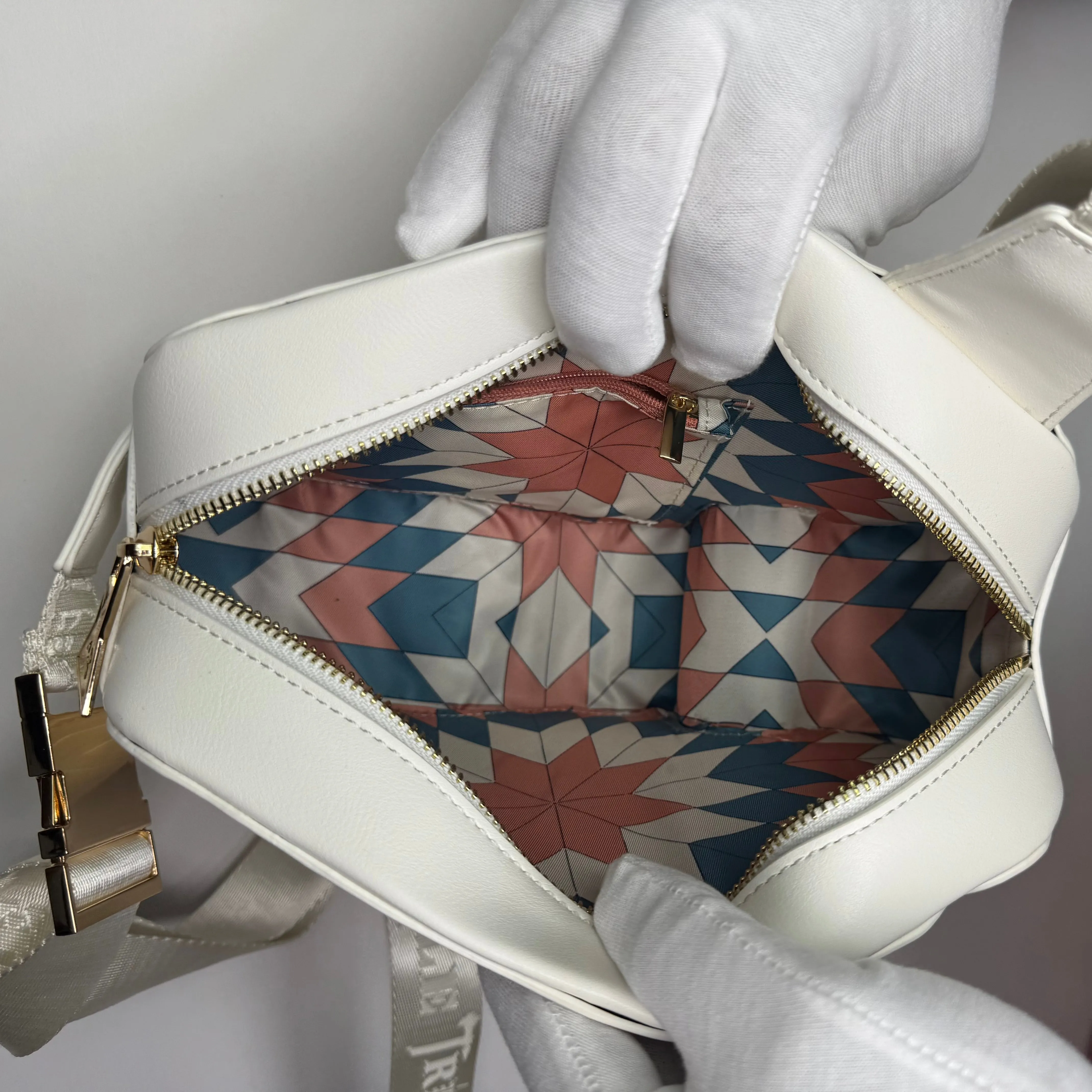 White Signature Buffalo Cross-body Bag