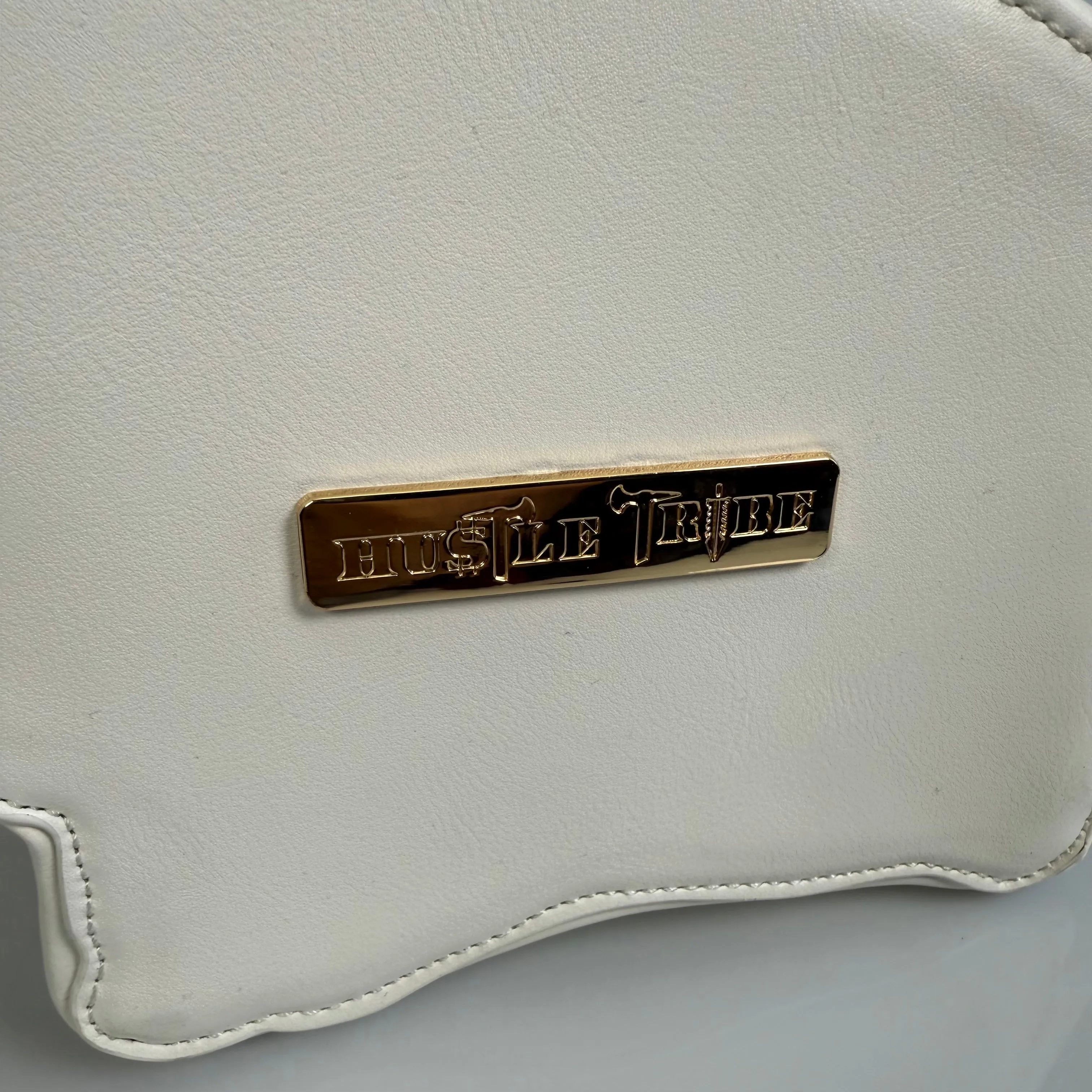 White Signature Buffalo Cross-body Bag